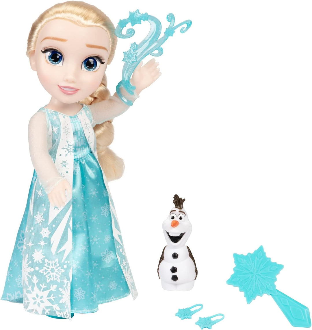 Disney Die Eiskönigin - Frozen - Singende ELSA Puppe 35 cm, singt „Let It Go“, inklusive Zubehör für