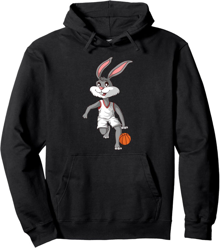 Osterhase Basketball Kaninchen Hase Ostern Pullover Hoodie