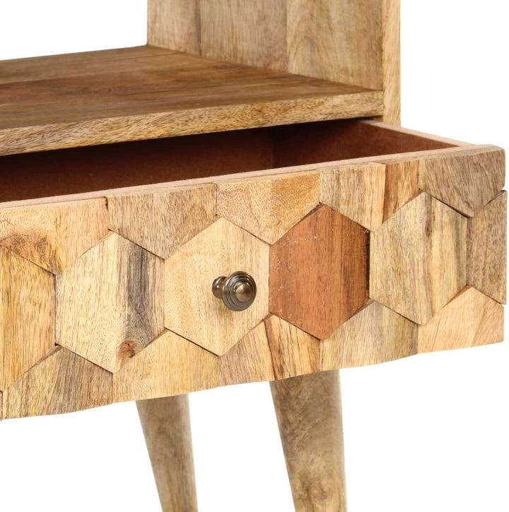 vidaXL Mangoholz Massiv TV Schrank mit 2 Türen 2 Fachböden Lowboard TV Möbel Sideboard Fernsehtisch