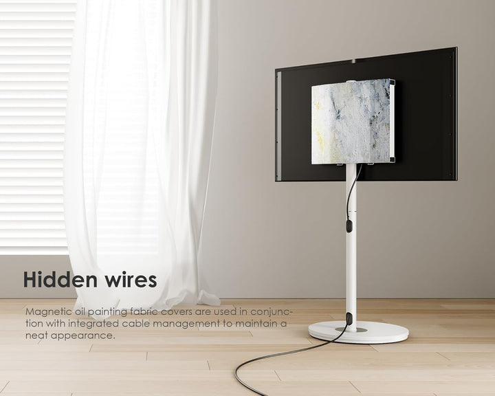 FITUEYES Design TV Ständer Rollbar für 32-65 Zoll Fernseher Mobiler TV Standfuss höhenverstellbar Mo