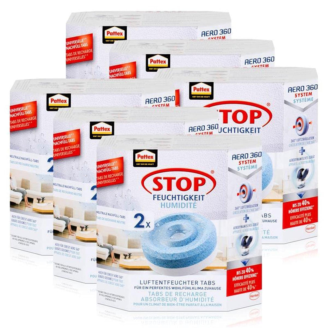 Henkel Pattex Stop Feuchtigkeit Aero 360° Luftentfeuchter Nachfüllpack 2x450g Neutral-Tabs - Vorbeug