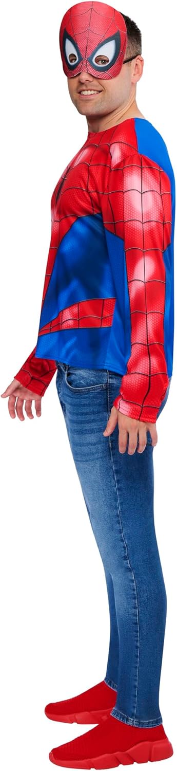 Rubies Offizielles Spider-Man Top, Erwachsenenkostüm, Grösse M-L