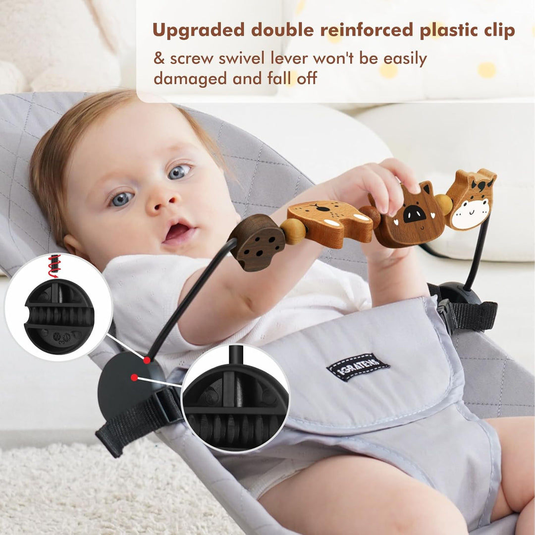 iGRATENS Babywippen-Spielzeugstange – Spielzeugstange für Babywippen Soft & Bliss, einfach anzubring