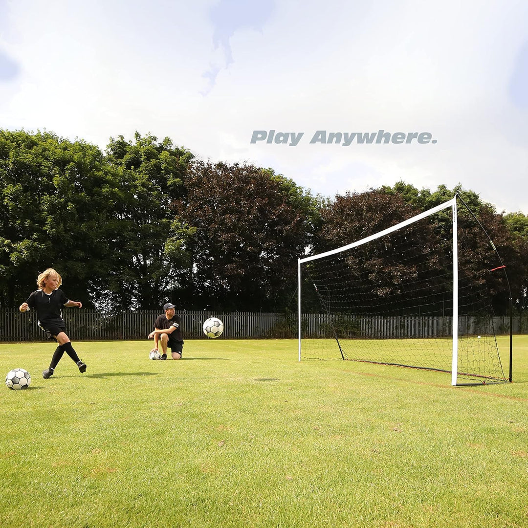 QUICKPLAY KICKSTER Fussballtor – Tragbares Fussballnetz für alle Altersgruppen – Outdoor-Garten-Fuss