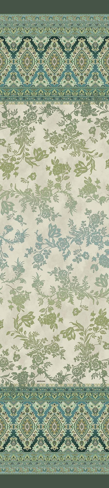 Bassetti AGRIGENTO Foulard aus 100% Baumwolle in der Farbe Olivegrün V1, Masse: 350x270 cm -9325952