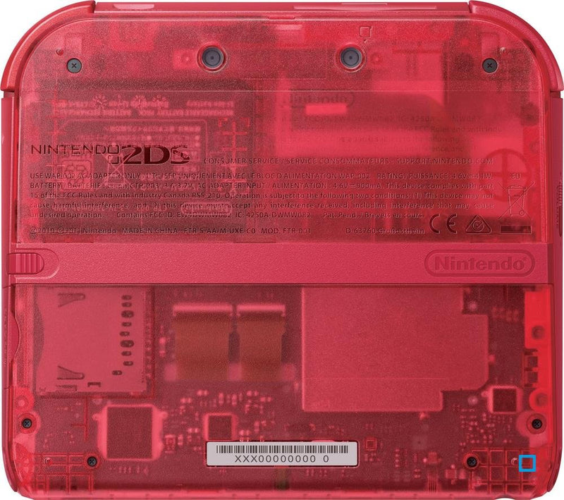 Nintendo 2DS (Transparent Rot) inkl. Pokemon Omega Rubin