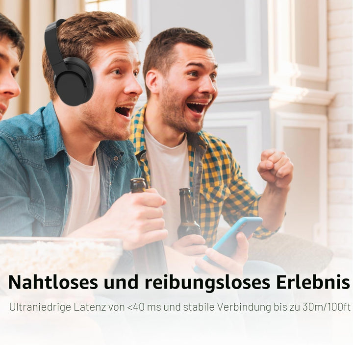 Kabellose TV Kopfhörer, TV Kopfhörer Kabellos für Senioren mit Transmitter Ladestation, Bluetooth Ko