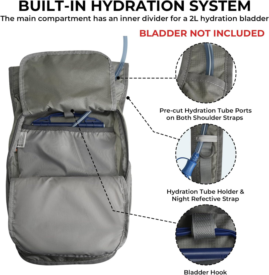 Wanderrucksack Klein 13L Faltbarer Rucksack Damen Herren Tagesrucksack Daypack Ultraleicht Trekkingr