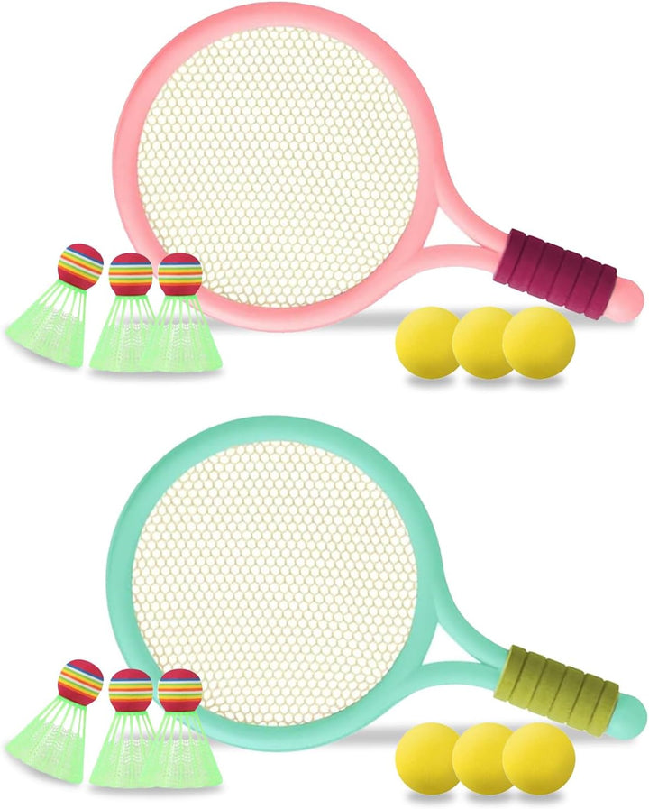 Kinder Federballset,Kinder Tennisschläger,Badminton Racket Spielzeug,Leichte Badminton-Set,Tennissch