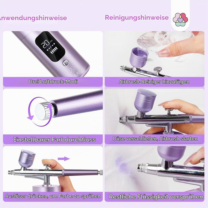 SAVILAND Fortschrittliche Airbrush für Nägel: Grenzenlose Kreativität Beim Nail Art&amp;Perfekte Ergebni