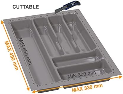 Alusfera Besteckkasten für Schubladen 40cm - Besteckeinsatz - Praktisch Schubladen Ordnungssystem -