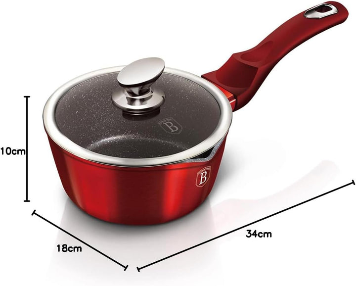 Berlinger Haus Metallic Line BH-1525N Stieltopf, 16 cm, Bordeaux