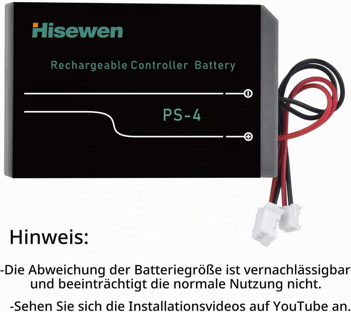 PS4 Controller Akku, Hisewen 2Pack 2000mAh PS4Pro LIP1522 KCR1410 Akkus für Sony Playstation 4 Duals
