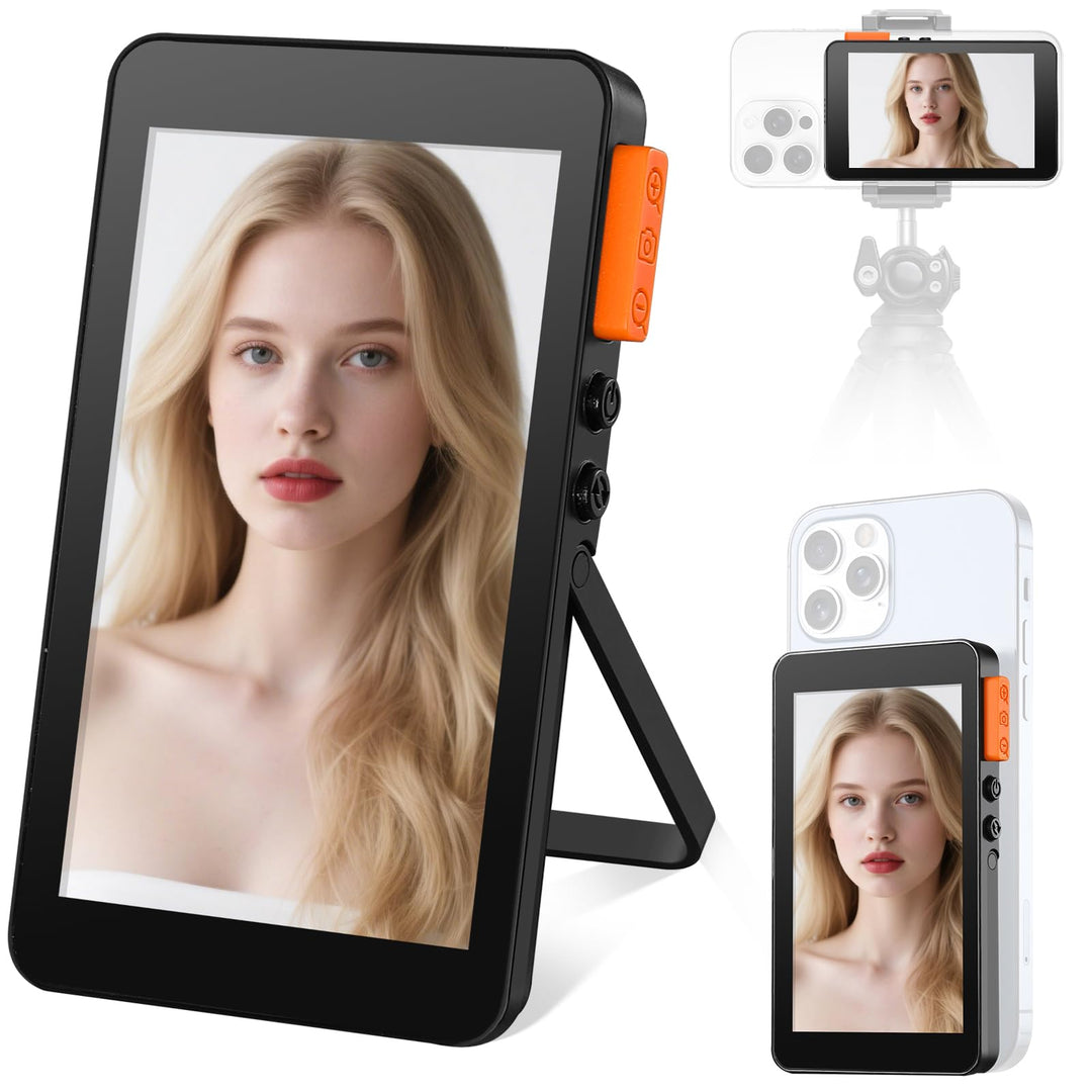 Koolertron 4 Zoll Handy Selfie Monitor mit Lautsprechern und Ständer, Magnet Rückkamera Selfie Monit