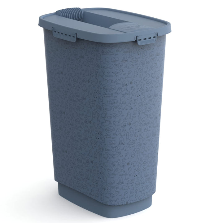Rotho Cody Tierfutterbehälter Deckel, Kunststoff (PP) BPA-frei, blau, 50l, (39,7 x 29,6 x 58,5 cm) B