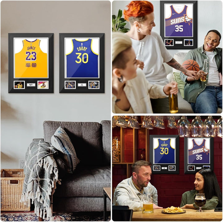 Fussballtrikot-Rahmen 60 x 80 cm – Aluminium-Legierung, Sport-Trikot-Display-Rahmen, DIY-Trikot-Rahm
