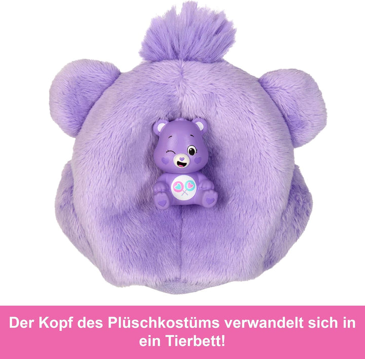 Barbie-Puppe mit Accessoires, Glücksbärchis-Reihe, Modepuppe mit plüschigem Teile-gern-Bärchi-Kostüm
