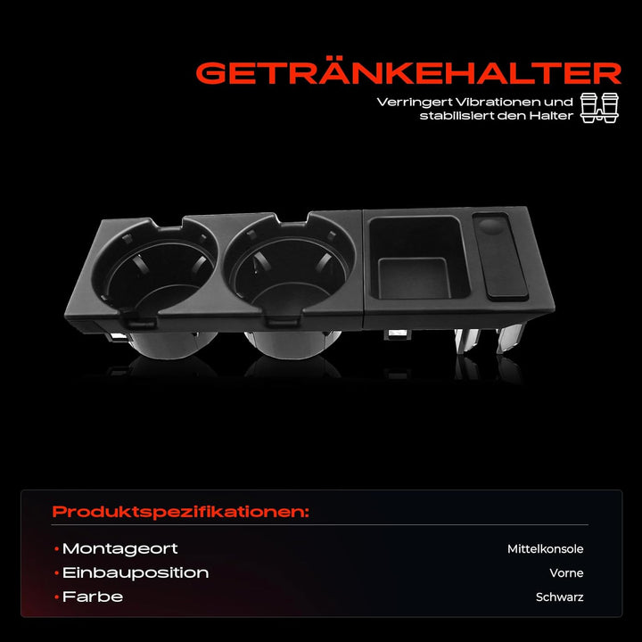 Frankberg Getränkehalter Münzbox Cupholder Mittelkonsole für 3er E46 1998-2007 51168248504
