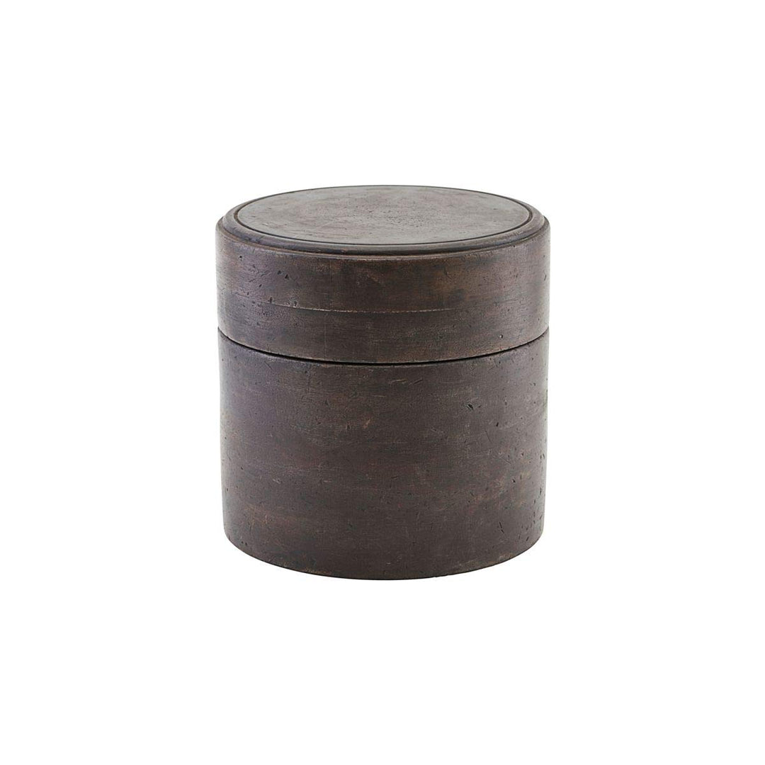 House Doctor Bw0100, Aufbewahrung mit Deckel, Kango, Dunkelbraun, h, Dia: 18 cm, Mangobaum