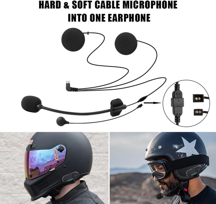 FreedConn T-COM VB Motorrad Bluetooth Headset, Helm Intercom, Kommunikationssystem für für Motorräde