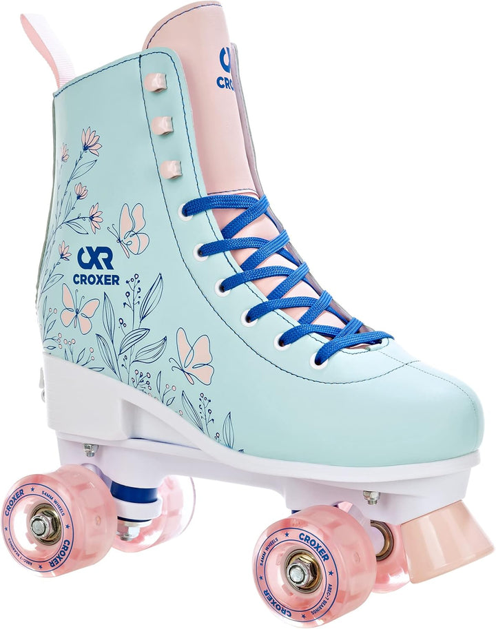 Croxer Verstellbare Rollschuhe Roller Skates Evita, Amara (LED Räder), Sprinkly - Kugellager Carbon