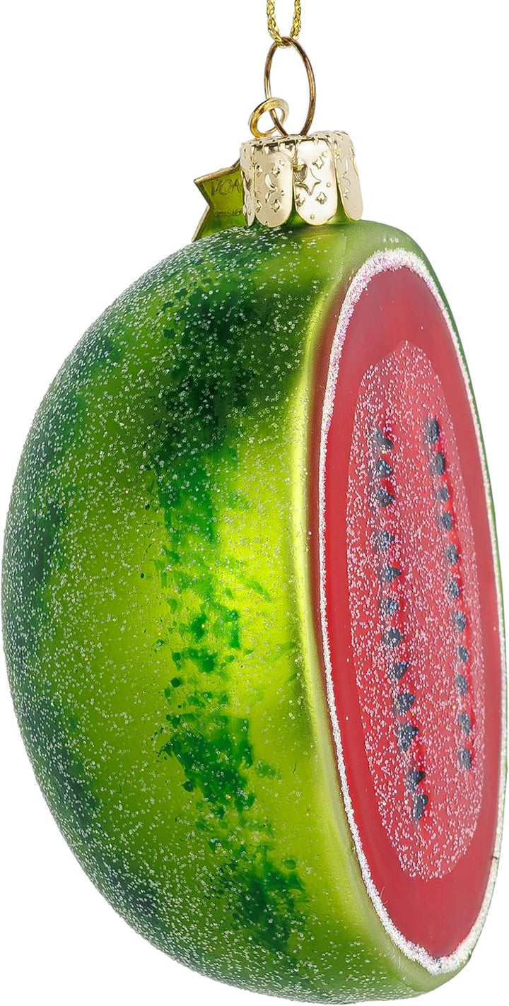 SIKORA Wassermelone besondere Weihnachtskugel Glas Christbaumschmuck Deko Figur Weihnachten Anhänger