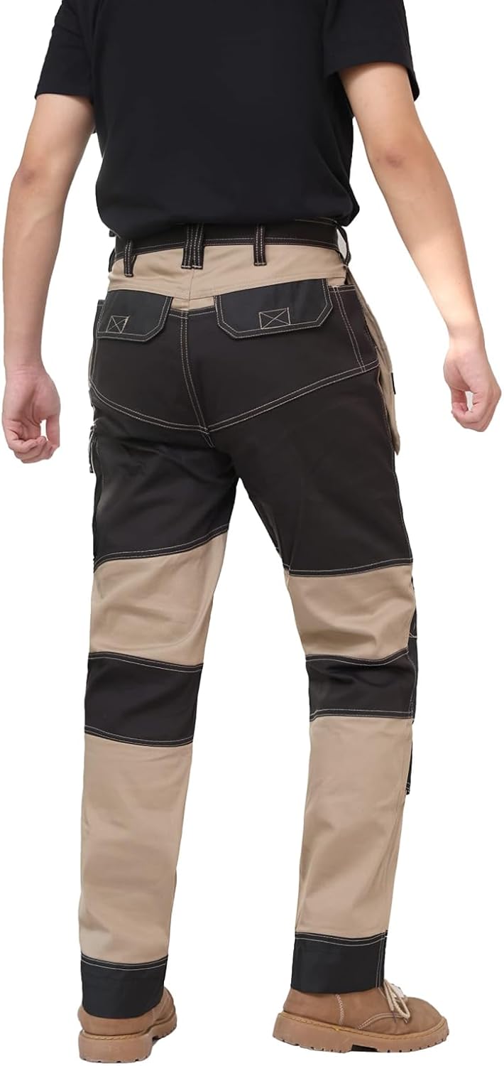 WORK IDEA Arbeitshosen männer, Hose mit multifunktionalen Taschen, Hose mit abnehmbaren Flugtaschen,