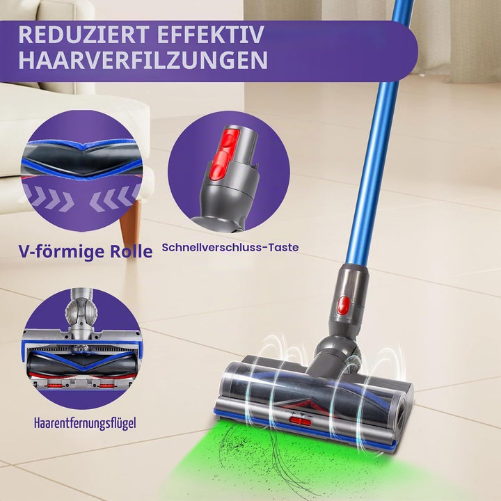 Torque Drive Bodendüse für Dyson V7 V8 V10 V11 V15 Anti-Tangle EinstellbareSaugkraft Elektrische Bod