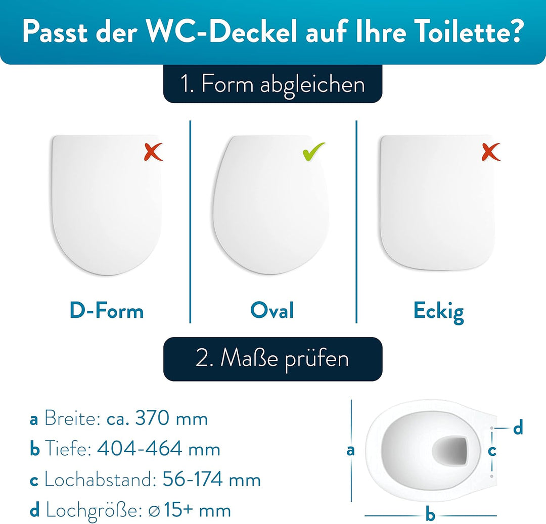 Benkstein® Premium Toilettendeckel antibakteriell oval weiss. Klodeckel mit Quick-Release-Funktion u