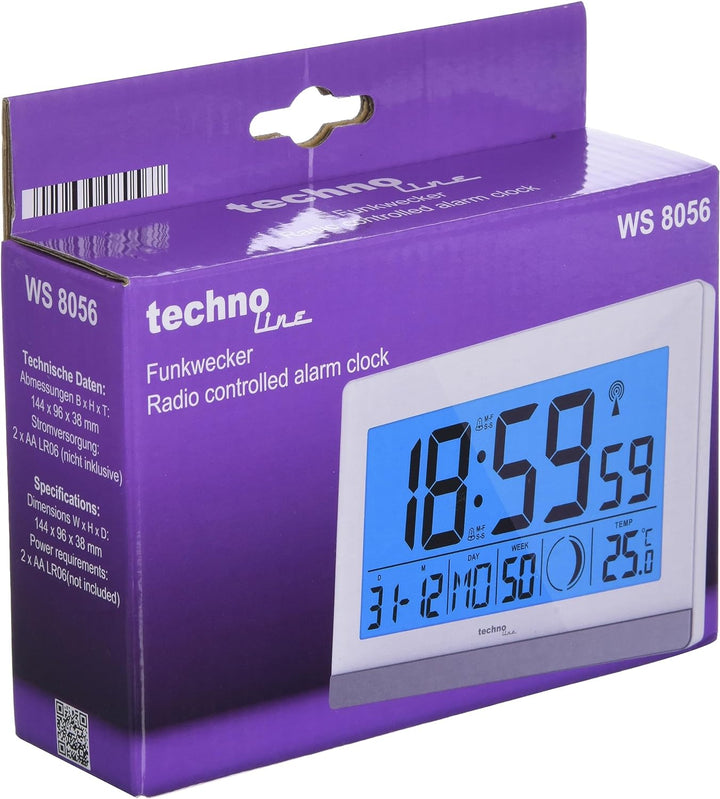 Technoline Funkwecker WS8056, 144 x 96 x 38mm