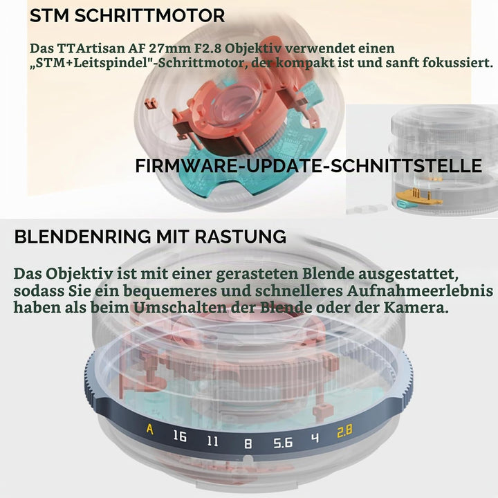 TTARTISAN AF 27mm F2.8 XF Objektiv für X Mount Kameras X-A1 X-A10 X-M1 X-T1 X-T10 X-T100 X-PR01 X-PR