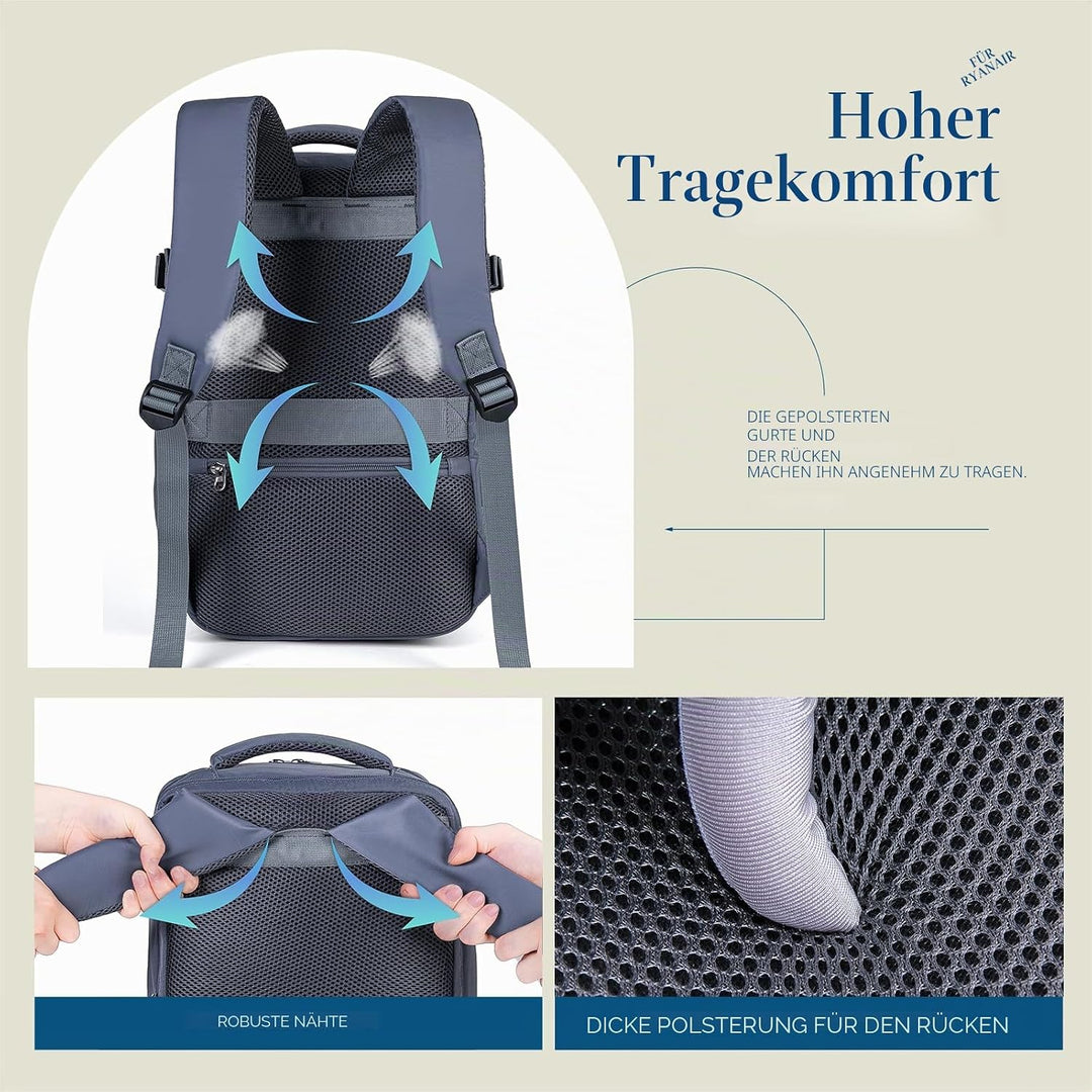 Lossga Für Ryanair Handgepäck 40x20x25 Handgepäck Rucksack Reiserucksack Flugzeug Rucksack 40x20x25