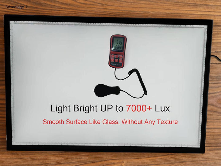 WELZK 7000 Lux High Bright leuchttisch A1, 3 Colors Light Pad. 10 Levels Dimming Diamond Painting le