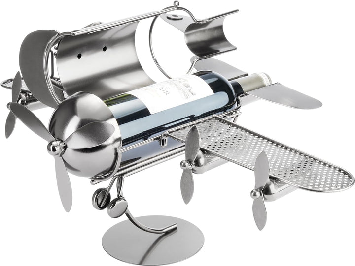 BRUBAKER Flaschenhalter Paar im Flieger Metall Skulptur Geschenk mit