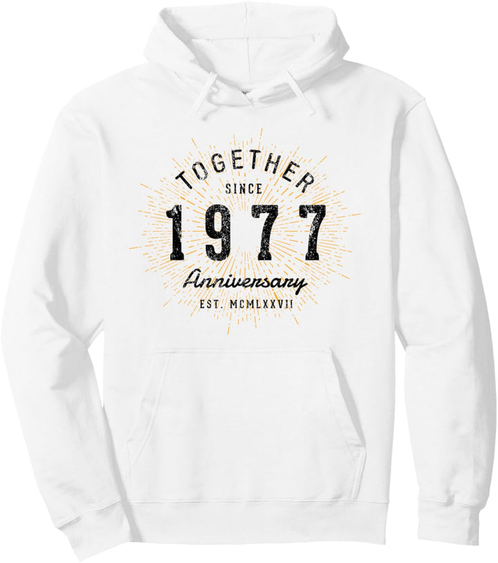 Zusammen seit 1977 Jahrestag Pullover Hoodie