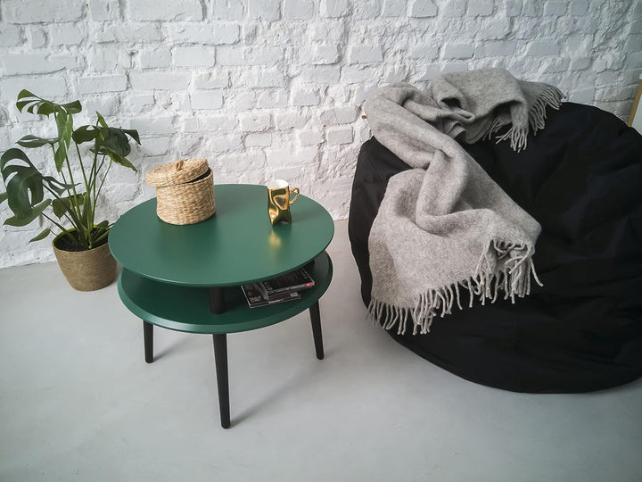 Ragaba UFO Couchtisch Kaffeetisch Wohnzimmertisch Doppelt - Rund -Einfache Montage - 70x45 cm - FSC®