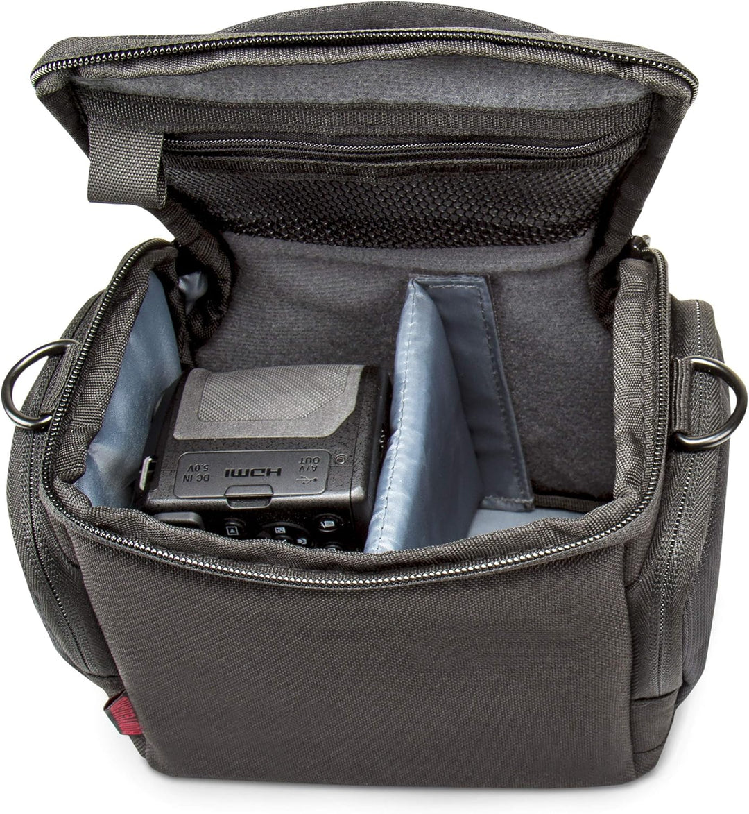 Bodyguard DSLM Foto/Kamera Tasche System L mit Zubehörfächern und Tragegurt - schwarz - passend für