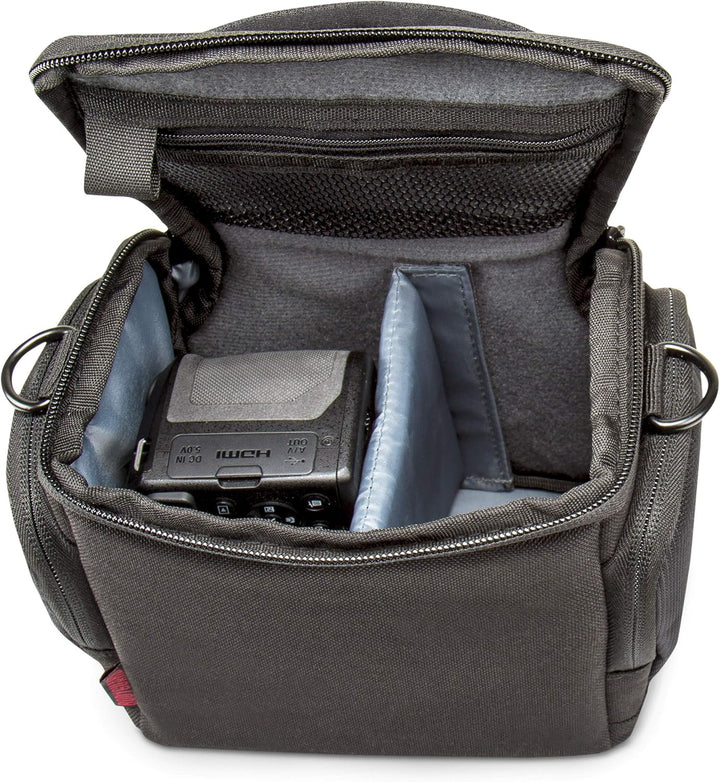 Bodyguard DSLM Foto/Kamera Tasche System L mit Zubehörfächern und Tragegurt - schwarz - passend für