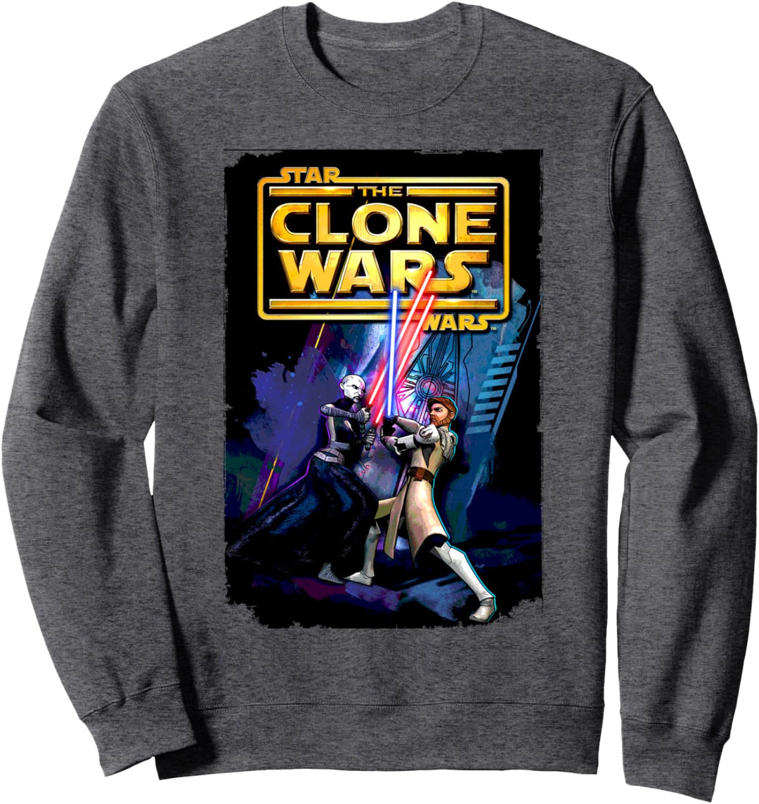 Star Wars Clone Wars Obi-Wan Kenobi and Asajj Ventress Sweatshirt