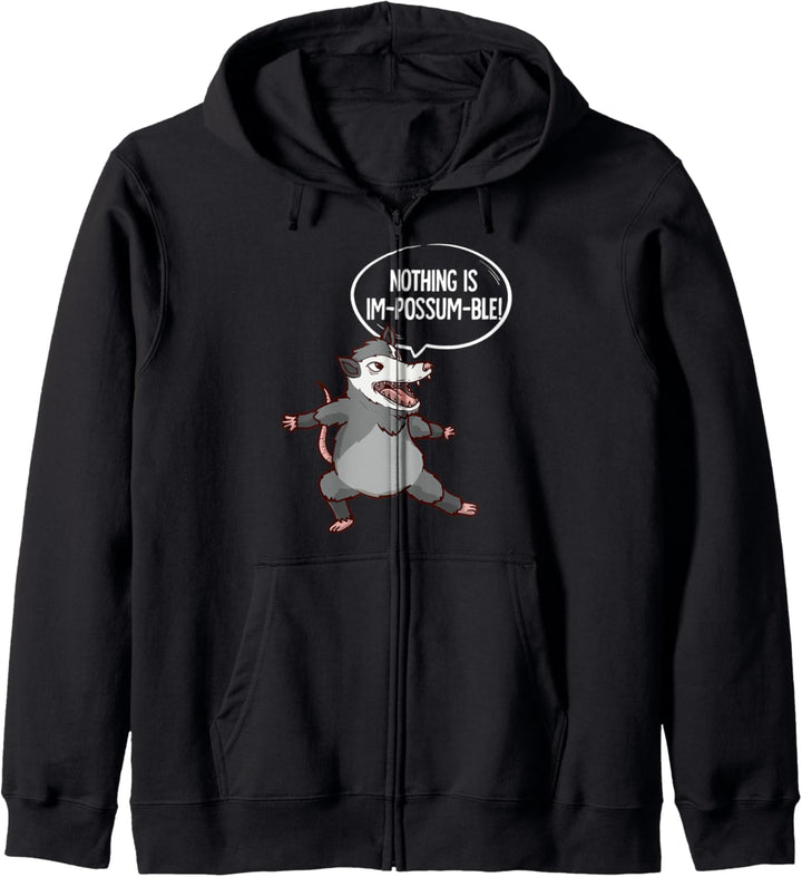 Funny Opossum Nothing is ImPossumble Possum Kapuzenjacke