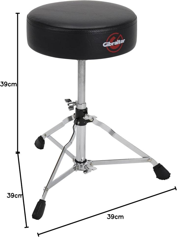 Gibraltar Schlagzeughocker, Drumhocker 4000 Series, 4608 (Durchmesser: 33cm, Leichter Transport, Höh