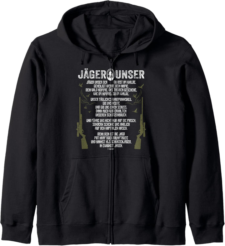 Jäger Unser Jägerunser Lustiges Jagd Geschenk Kapuzenjacke