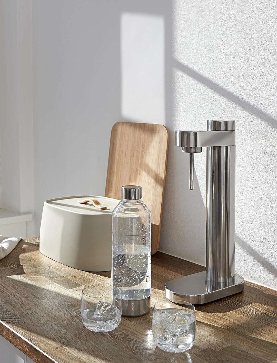 Stelton Brus Wassersprudler Flasche Steel