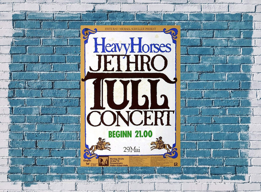 Jethro Tull - Heavy Horses, Rüsselsheim 1978 » Konzertplakat/Premium Poster | Live Konzert Veranstal