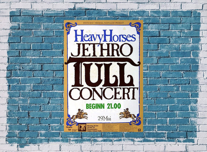 Jethro Tull - Heavy Horses, Rüsselsheim 1978 » Konzertplakat/Premium Poster | Live Konzert Veranstal