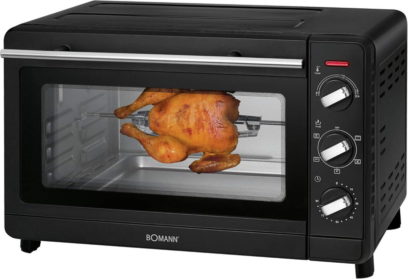 Bomann MBG 6023 CB Multi-Backofen, 30 Liter Backraum, Umluft + Ober- und Unterhitze, inkl. Drehspies