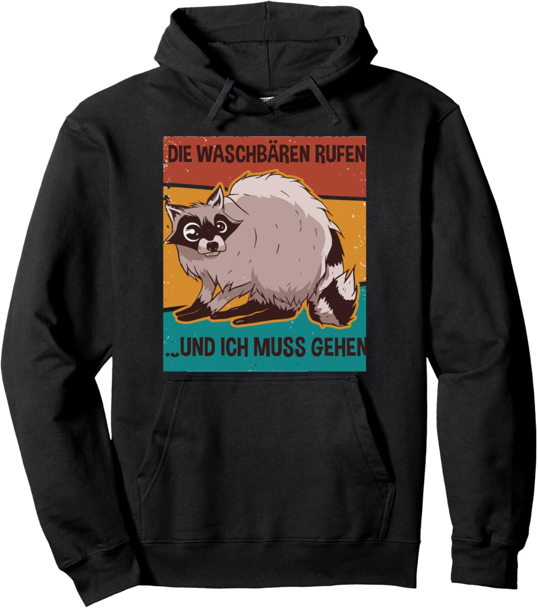 Waschbär Tier Waschbären Pullover Hoodie