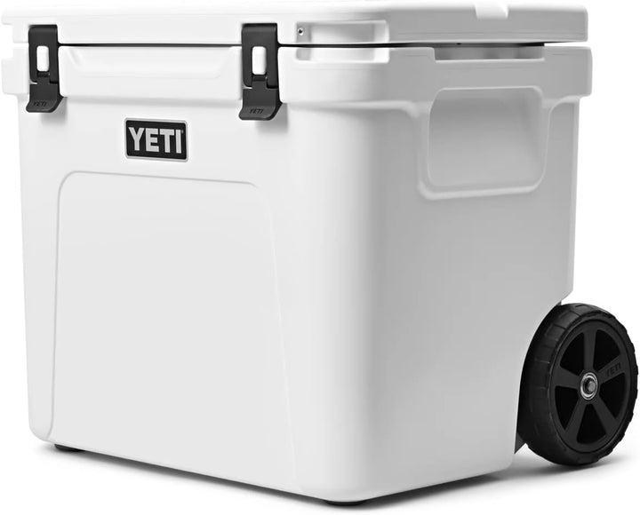 YETI Roadie 60 Rollkühler mit einziehbarem Periskopgriff Weiss, Weiss