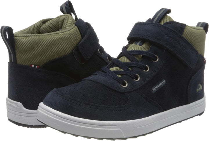 Viking Damen Samuel Mid Wp Jr Sneaker 35 EU Navy Olive, 35 EU Navy Olive