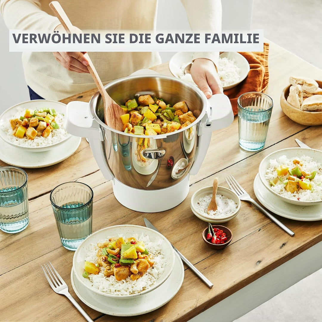 Moulinex, Companion Küchenmaschine, 14 Funktionen, Kapazität XL für 10 Personen, Grau